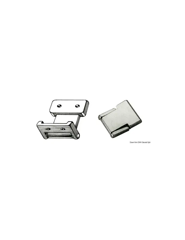 Cerniera flush deck ottone cromato senza sbalzo per portelli 34x28 mm Prezzo Scontato