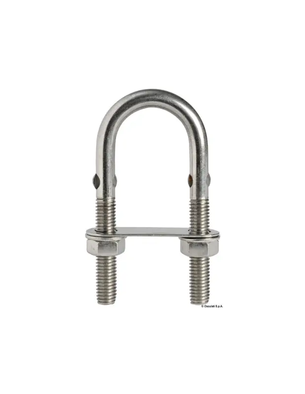 Affare Cavallotto ad U in tondino pizzicato acciaio inox AISI 304