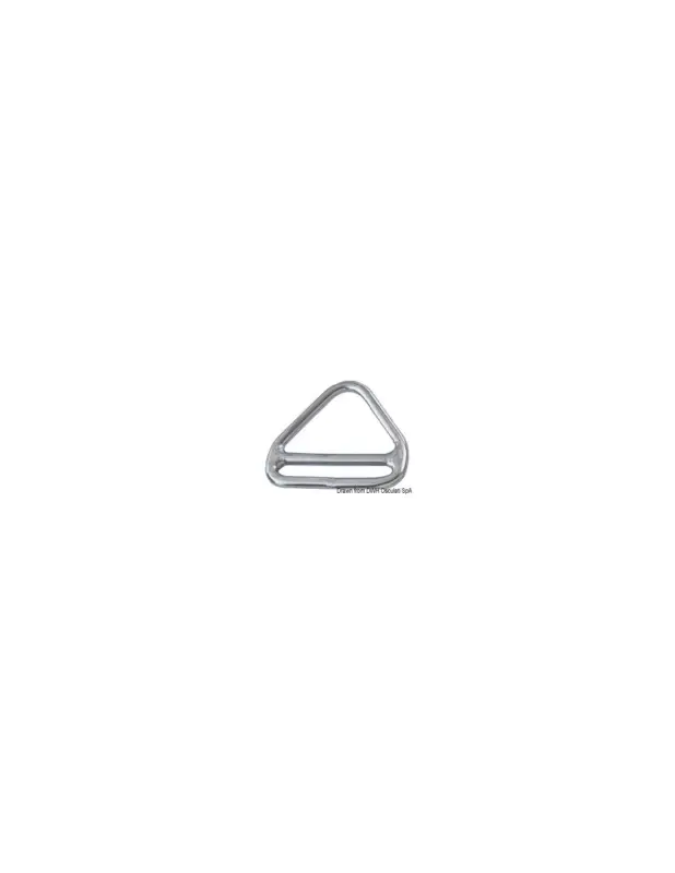 Anello triangolare con barretta per zerli in acciaio inox Sconto
