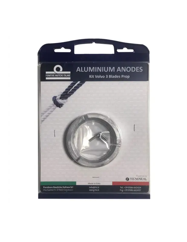 Professionale Tecnoseal kit anodi alluminio Volvo Penta D2-55 elica 3 pale
