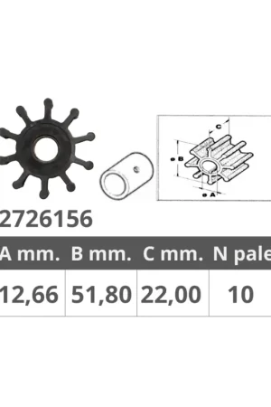 Finnord girante universale Jabsco 18673-0001, Jmp 7071, Perkins 24880194 Offerta Limitata