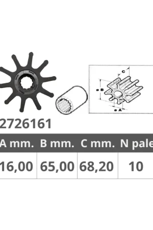 Finnord girante universale Jabsco 31130-0061, JMP 7420, Yanmar 119593-42200 Prezzo Di Fabbrica