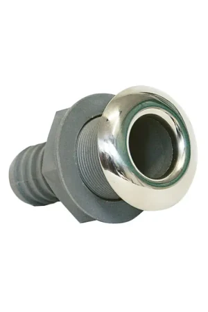 Marine Town scarico a mare dritto nylon fibra di vetro ghiera inox AISI 316 Pagamento Sicuro