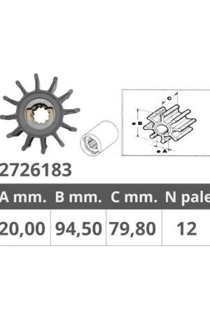 Girante Finnord compatibile Sherwood 26000K, pompa raffreddamento Soddisfatti O Rimborsati