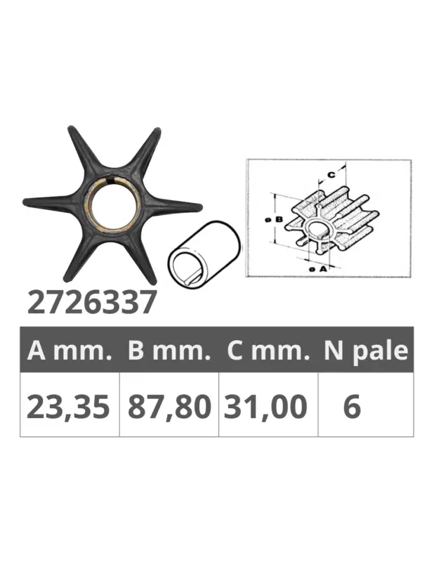 Girante Finnord compatibile Honda 19210-ZW1-B02, motori 4T BF 75-150 HP Economico