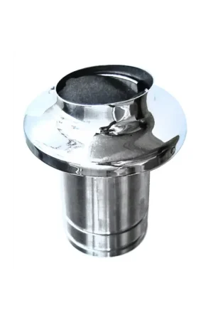 Bocchettone scarico motore inox AISI 316 con valvola antiriflusso, Ø Solo Oggi
