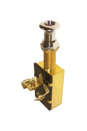 Interruttore a tiretto OFF-ON 20A 12V con spia rossa, foro Ø 9,5 mm Solo Oggi