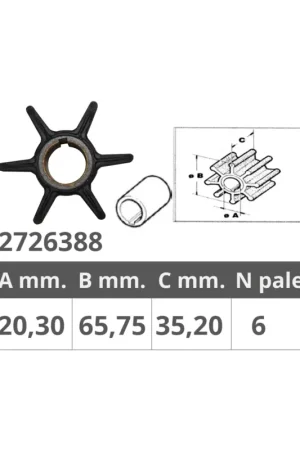 Saldi Girante Finnord compatibile Tohatsu 3C7-65021-1, motori 2T 60-140 HP