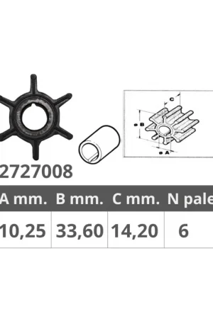 Compra Online Girante Finnord universale Mariner/Mercury/Tohatsu, 2T 2-6 HP e 4T 4-6 HP