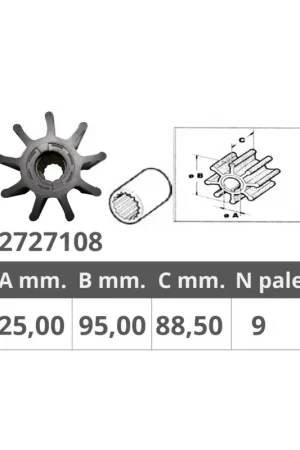 A Buon Prezzo Finnord girante universale compatibile Jabsco 6760-0001, JMP 8200, Johnson