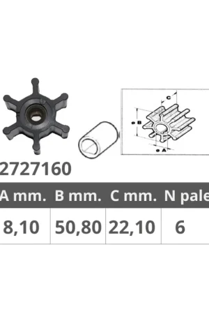 Quantità Limitata Finnord girante pompa sentina compatibile Jabsco 7273-0001, Johnson, Ancor