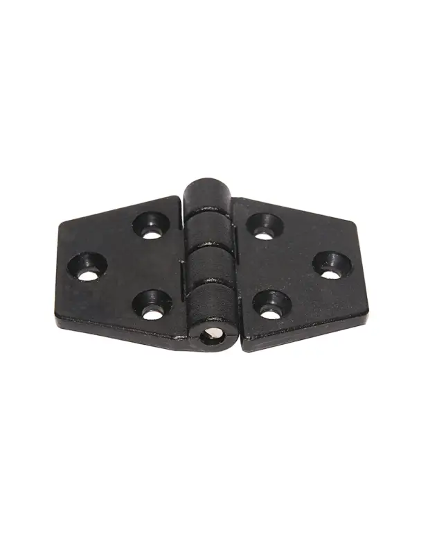 Promo Stagionale Nuova Rade cerniera squadrata in nylon nero, 60x40 mm e 102x60 mm