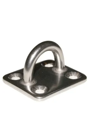 Piastra con cavallotto inox, base da 30x35 a 40x50 mm, Ø 5-8 mm Ultimissimo Modello
