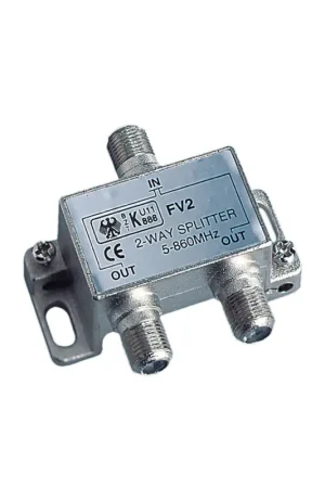 A Buon Prezzo Splitter TV a 2 vie Glomex, 1 ingresso 2 uscite, segnale digitale terrestre