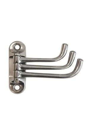 Marine Town appendiabito inox AISI 316 a 3 ganci, 75x25 mm, ganci 106 mm Prezzo Basso
