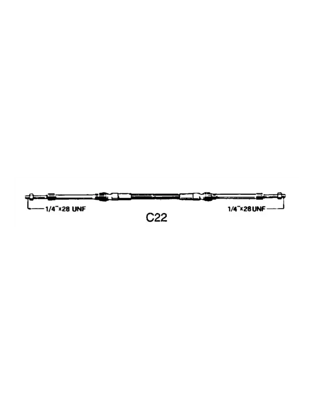 Occasione Imperdibile Ultraflex C22 cavo telecomando Ø10 mm entrobordo fuoribordo corsa 80 mm