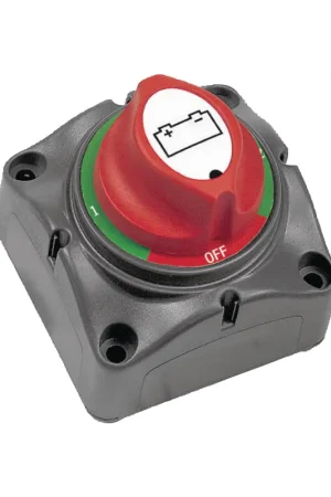 BEP deviatore staccabatteria OFF-1-2-1&2, 200A continuo, terminali 3x8 mm Spedito Oggi