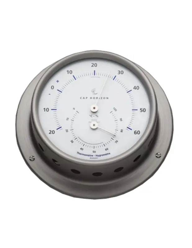 Super Prezzo Barigo termoigrometro da bordo Ø 110 mm, acciaio inox satinato