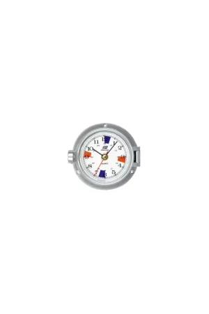 Sconto Plastimo orologio quarzo silenzio radio, cassa alluminio cromato opaco Ø
