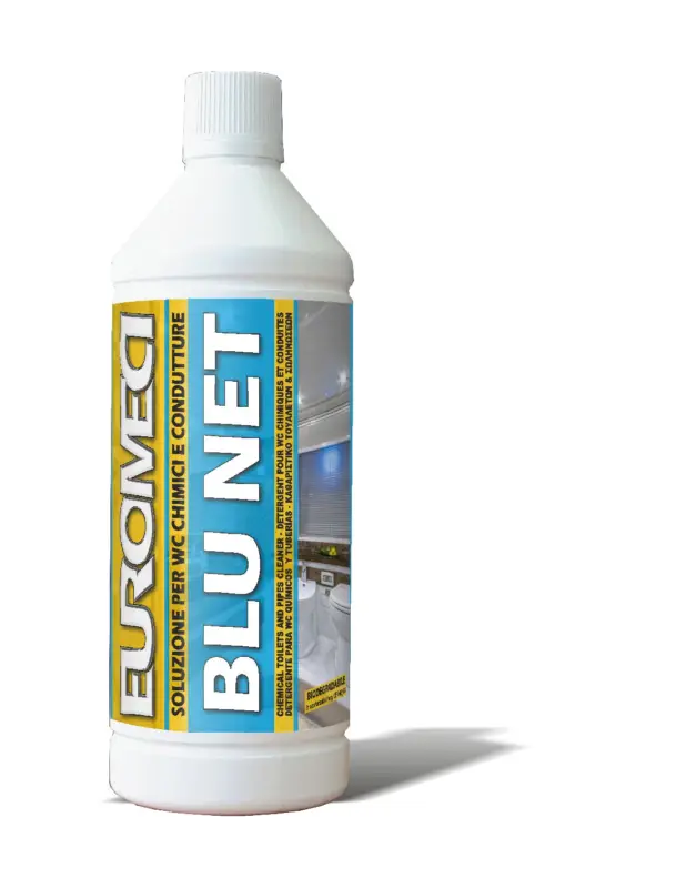 Must-Have Euromeci Blu Net, detergente deodorante per WC marini e casse raccolta, 1 L