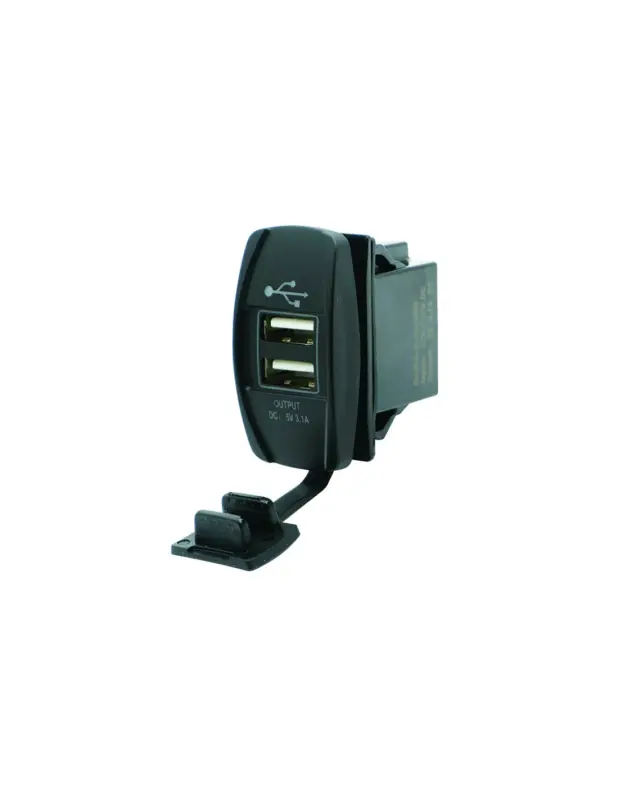 Presa doppia USB tipo A da pannello 12/24V Carlingswitch Prezzo Ridotto