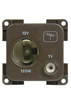 CBE presa combinata accendisigari 12V e antenna TV 9,5mm 75 ohm, modulo Economico