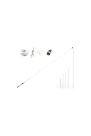 Soddisfatti O Rimborsati Glomex RA106GRPPB6-135 antenna VHF vetroresina 0,9 m, 3 dB, con cavo 4,5 m e base RA135