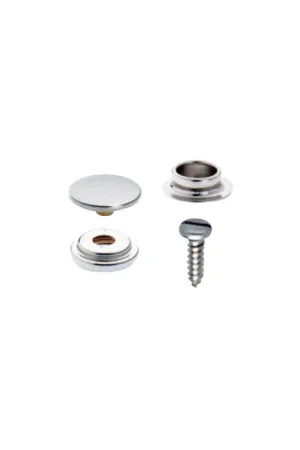 Offerta Del Giorno Bottoni a pressione inox 15 mm in blister, 10 pezzi con viti e attrezzo