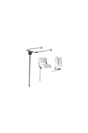 Supporto sedile pieghevole in acciaio inox Ø 22 mm, 280x540 mm Promozione Esclusiva