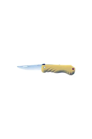 Prezzo Scontato Coltello serramanico galleggiante Mac Fisher, lama inox 9 cm, manico PP giallo