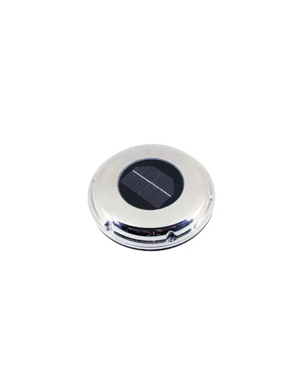 Promozione Esclusiva Aeratore solare Day & Night in acciaio inox, Ø 217 mm, ventilazione diurna e notturna