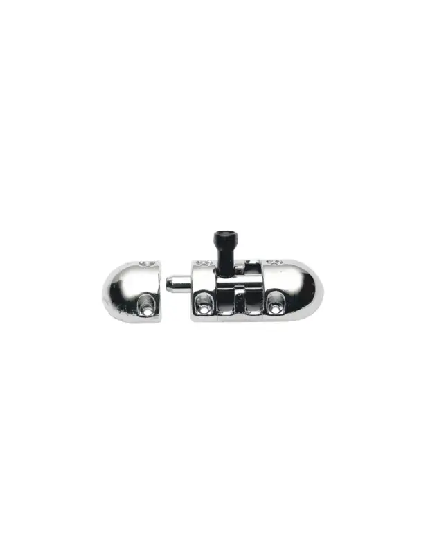 Non Perdere Catenaccio silenzioso ottone cromato, maniglia rivestita in nylon, 85x30 mm