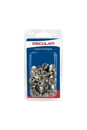 Bottoni a pressione inox Ø 17 mm, blister da 15 pezzi con attrezzo Più Venduto