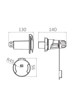 Miglior Prezzo Presa e spina nautica Cruiser 16A 230V con chiusura stagna IP67