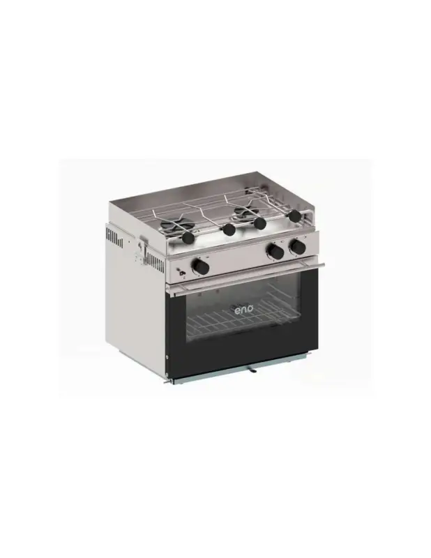 ENO Origin cucina gas 2 fuochi con forno smaltato 24 L, supporto cardanico Promo Stagionale