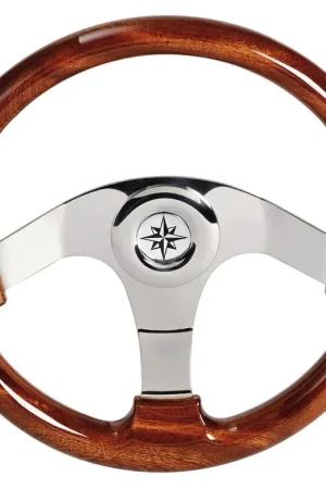 Volante iroko 3 razze inox 350 mm A Buon Prezzo