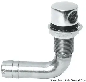 Sfiato inox 16 mm dritto Quantità Limitata