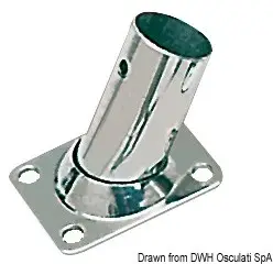 Promozione Esclusiva Basetta rettangolare inox 60° 22 mm